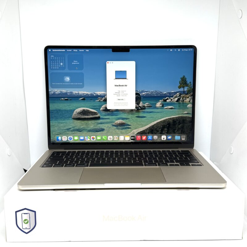 MacBook Air M2 256GB sterrenlicht /krasvrij /99% batt /garantie