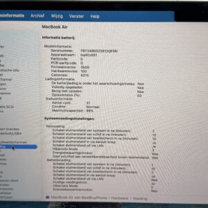 MacBook Air M2 256GB sterrenlicht /krasvrij /99% batt /garantie