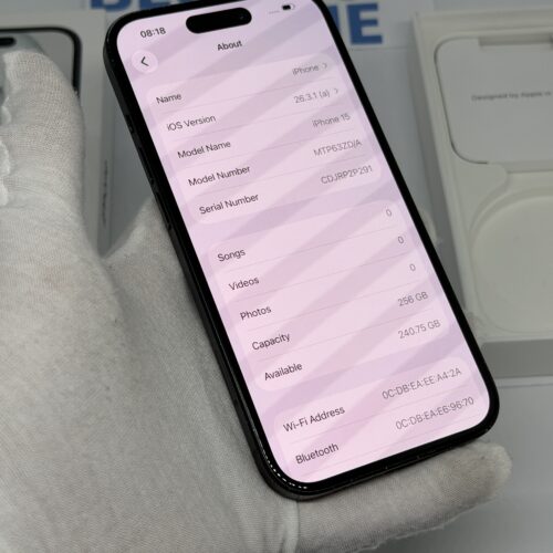 iPhone 15 256GB zwart /85% batt /licht gebruikt /garantie