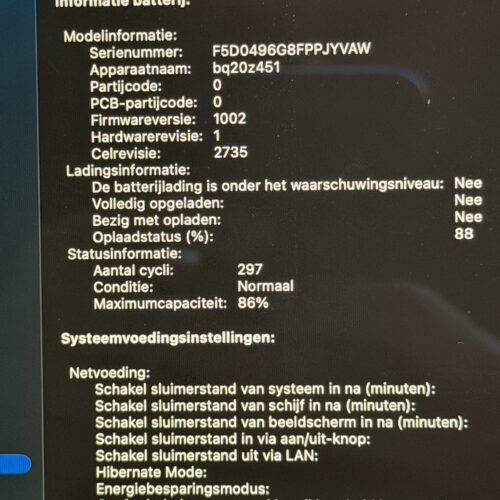 MacBook Air M1 16GB ram 1TB zilver /zeer net /86% batt /garantie