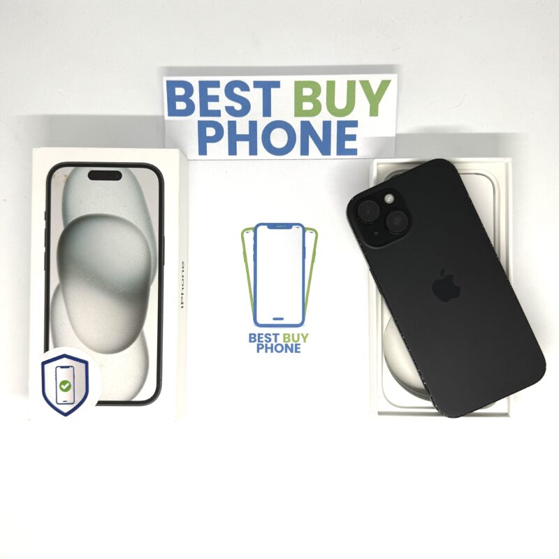 iPhone 15 128GB zwart /krasvrij scherm /85% batt /garantie