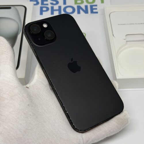 iPhone 15 128GB zwart /krasvrij scherm /85% batt /garantie