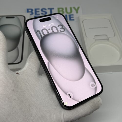iPhone 15 128GB zwart /krasvrij scherm /85% batt /garantie