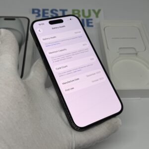 iPhone 15 128GB zwart /krasvrij scherm /85% batt /garantie