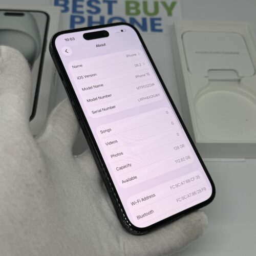 iPhone 15 128GB zwart /krasvrij scherm /85% batt /garantie