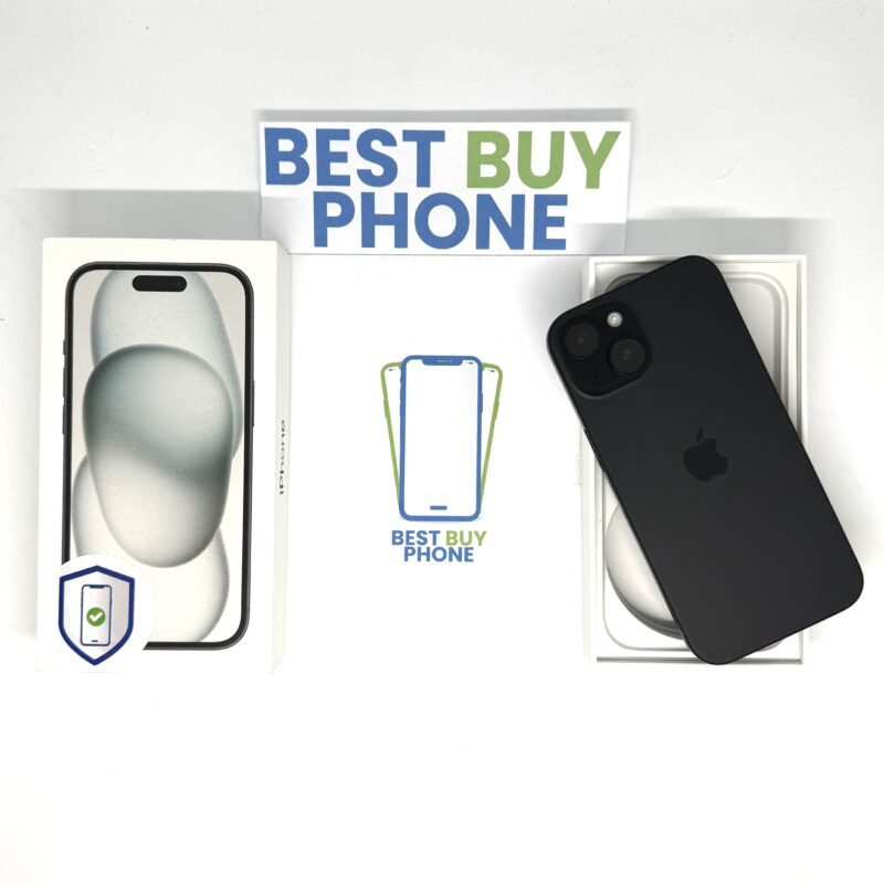 iPhone 15 128GB zwart /krasvrij /88% batt /garantie