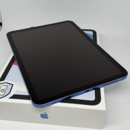 iPad 10e 256GB blauw /krasvrij /93% batt /garantie
