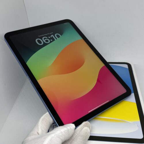 iPad 10e 256GB blauw /krasvrij /93% batt /garantie
