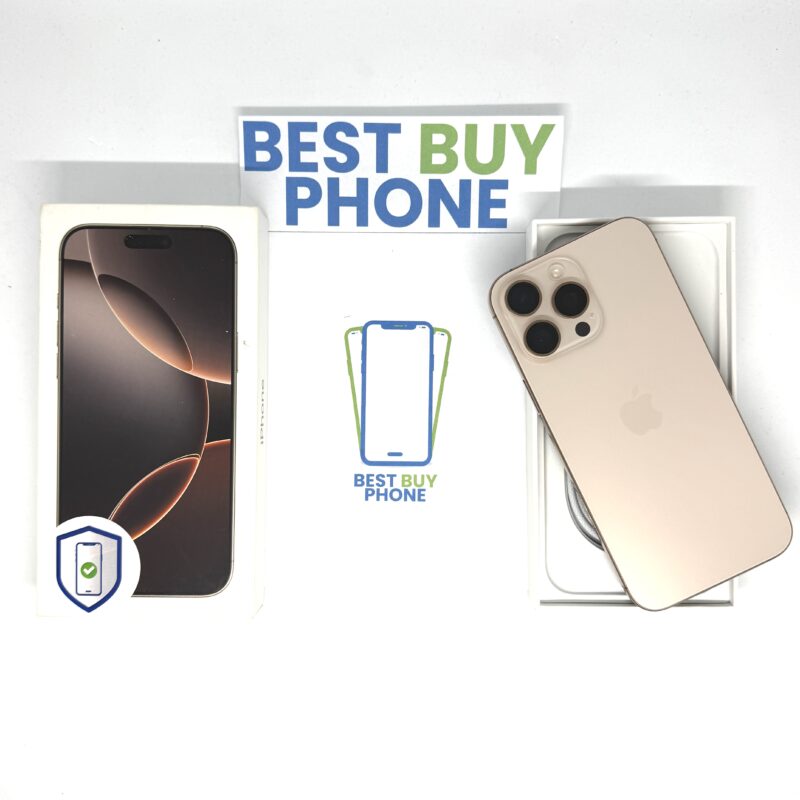 iPhone 16 Pro Max 256GB goud /krasvrij /100% batt /garantie