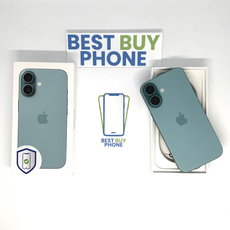 iPhone 16 128GB groen /100% batt /krasvrij /garantie