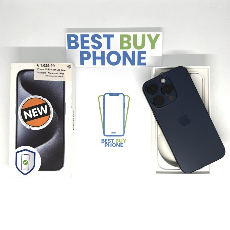 IMG_3492 iPhone 15 pro 256GB blauw /krasvrij /87% batt /garantie