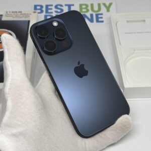 iPhone 15 pro 256GB blauw /krasvrij /87% batt /garantie