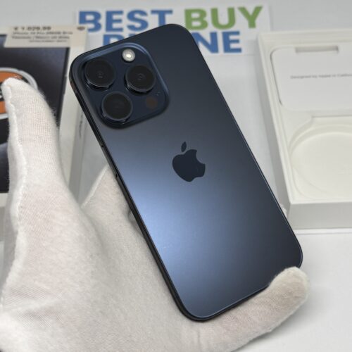 iPhone 15 pro 256GB blauw /krasvrij /87% batt /garantie