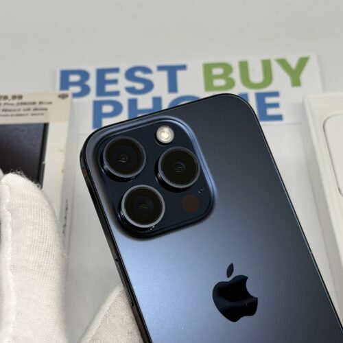 iPhone 15 pro 256GB blauw /krasvrij /87% batt /garantie