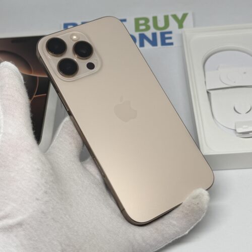 iPhone 16 Pro Max 512GB goud /krasvrij /91% batt /garantie