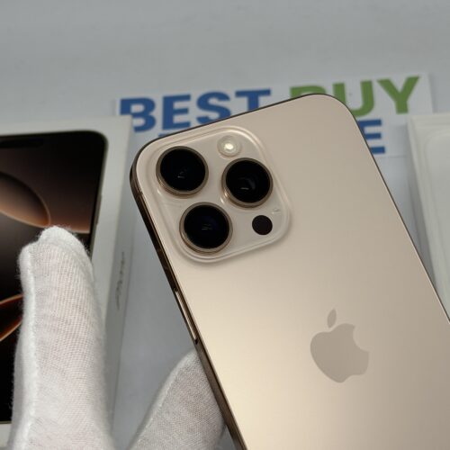 iPhone 16 Pro Max 512GB goud /krasvrij /91% batt /garantie