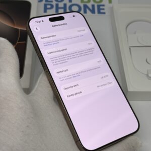 iPhone 16 Pro Max 512GB goud /krasvrij /91% batt /garantie