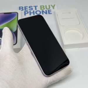 iPhone 14 128GB paars /krasvrij /87% batt /garantie