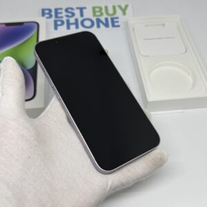 iPhone 14 128GB paars /krasvrij /87% batt /garantie