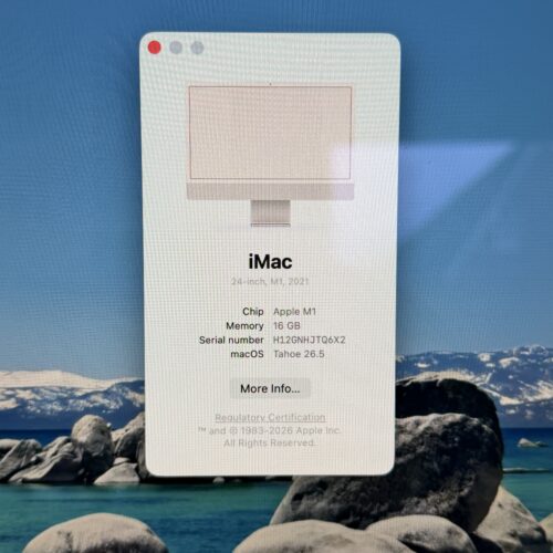 Apple iMac 2021 M1 16GB RAM 512GB/ Touch ID zilver + garantie