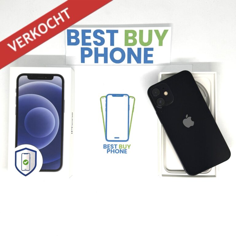 iPhone 12 mini 128GB zwart /87% batt /krasvrij /garantie