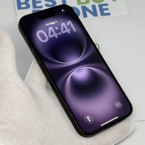 iPhone 16 128GB zwart /krasvrij /95% batt /garantie