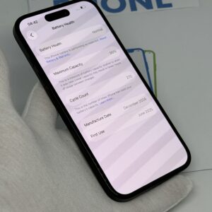 iPhone 16 128GB zwart /krasvrij /95% batt /garantie