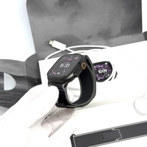 Apple Watch Ultra 3 zwart / zwarte trail Loop /100% batt /garantie