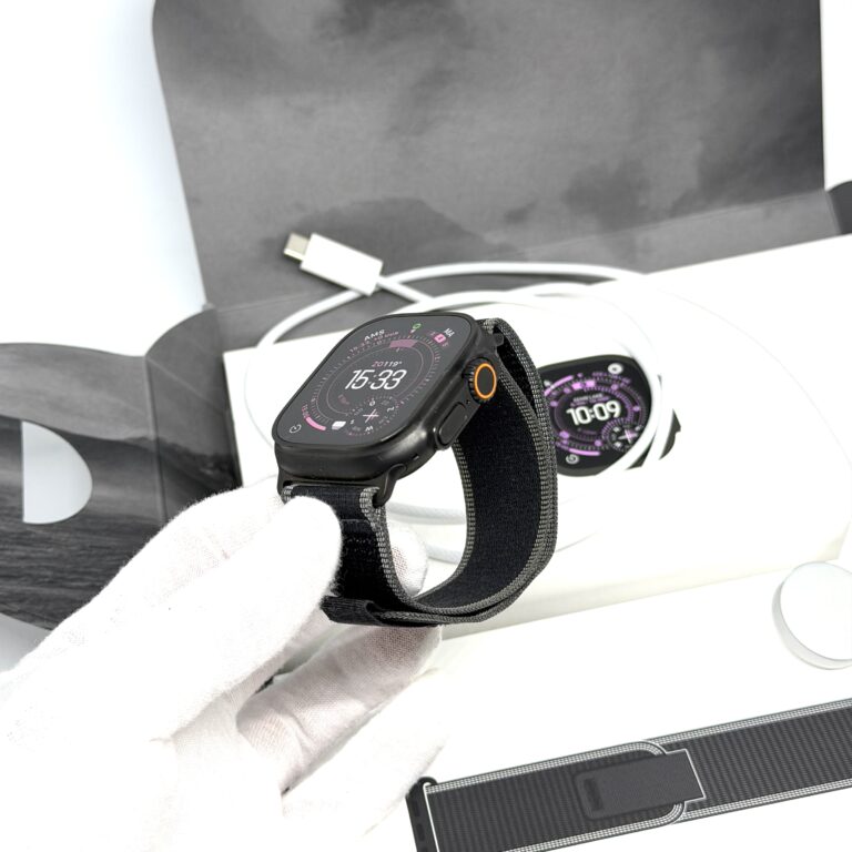 Apple Watch Ultra 3 zwart / zwarte trail Loop /100% batt /garantie