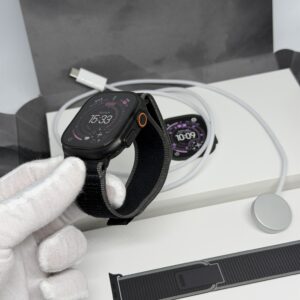Apple Watch Ultra 3 zwart / zwarte trail Loop /100% batt /garantie