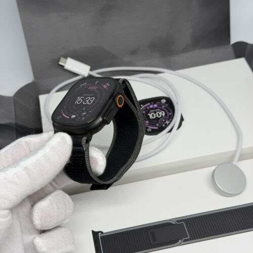 Apple Watch Ultra 3 zwart / zwarte trail Loop /100% batt /garantie