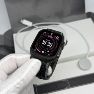 Apple Watch Ultra 3 zwart / zwarte trail Loop /100% batt /garantie