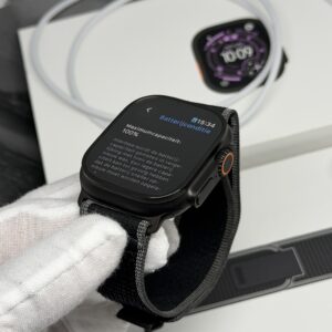 Apple Watch Ultra 3 zwart / zwarte trail Loop /100% batt /garantie