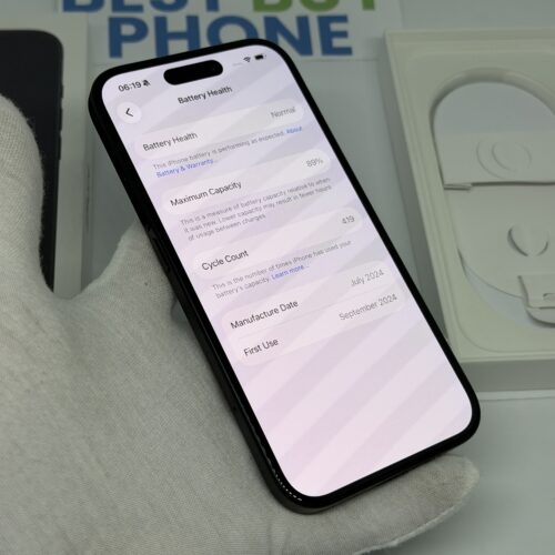 iPhone 16 128GB zwart /89% batt /krasvrij /garantie