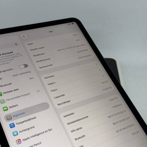 iPad Pro 3e 11 inch M1 5G 128GB grijs /zeer net /93% batt /garantie