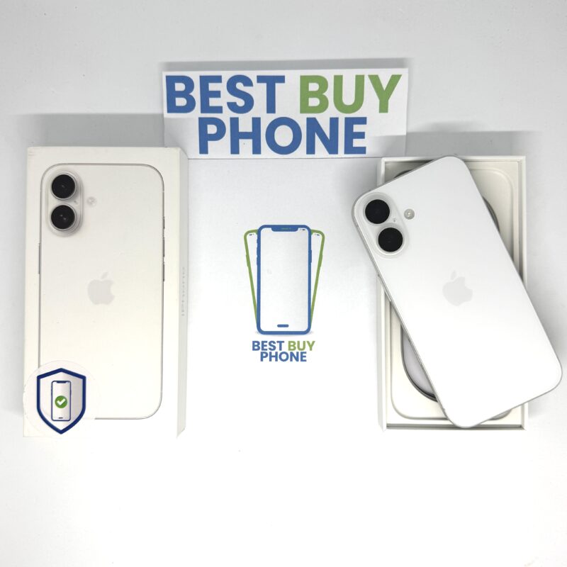 iPhone 16 256GB wit /krasvrij /93% batt /garantie