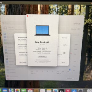 MacBook Air M1 256GB grijs /zeer net /83% batt /garantie