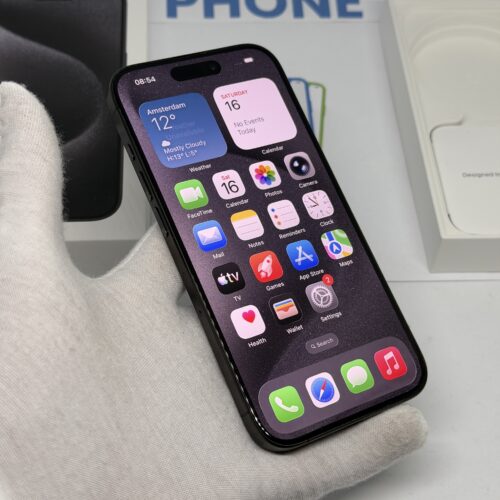 IMG_3277 iPhone 15 Pro 128GB zwart /86% batt /krasvrij glas /garantie