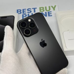 iPhone 15 Pro 256GB zwart /90% batt /zeer net /garantie