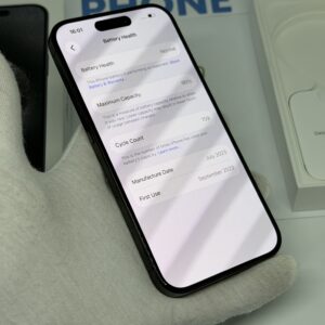 iPhone 15 Pro 256GB zwart /90% batt /zeer net /garantie