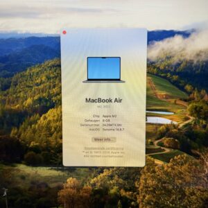 IMG_3335 2 MacBook Air M2 512GB blauw /krasvrij /99% batt /garantie