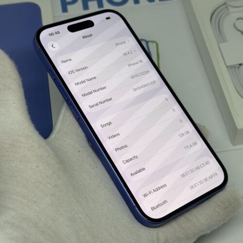 iPhone 16 128GB blauw /88% batt /licht gebruikt /garantie