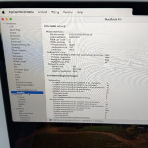 MacBook Air M2 512GB grijs /krasvrij /97% batt /garantie