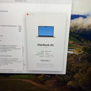 MacBook Air M2 512GB grijs /krasvrij /97% batt /garantie