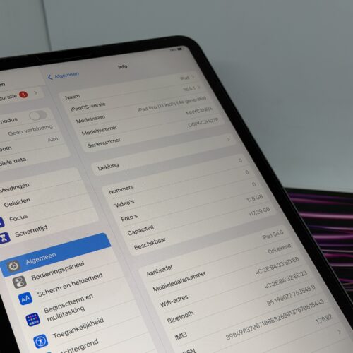 iPad Pro 4e 11 inch M2 128GB 5G grijs /ongebruikt + 12 maanden garantie
