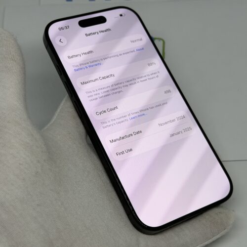 iPhone 16 Pro 128GB zwart /krasvrij scherm /89% batt /garantie