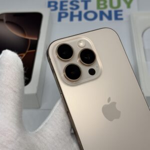 iPhone 16 Pro 128GB goud /krasvrij /92% batt /garantie