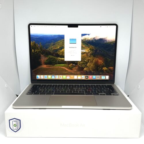 MacBook Air M2 256GB starlight /zeer net /93% batt /garantie