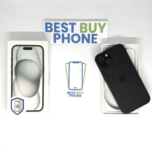 iPhone 15 256GB zwart /krasvrij scherm /100% batt /garantie