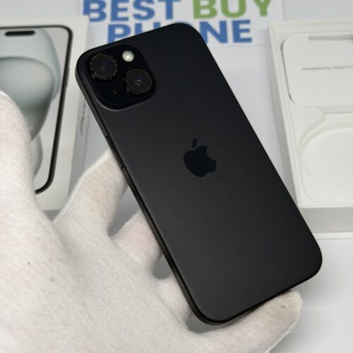 iPhone 15 256GB zwart /krasvrij scherm /100% batt /garantie